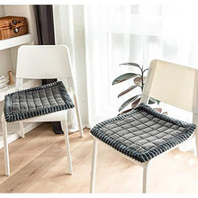 Dieluny, 1 cuscino imbottito per sedia da pranzo, per interni ed esterni, in vimini, con cravatte, cuscino per casa, ufficio, sgabello, cibo antiscivolo, 50 x 50 cm, colore: grigio