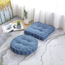 TFlower - Cuscino rotondo per sedia imbottito, per alleviare il dolore per casa, ufficio, giardino, 40 cm, colore: Blu