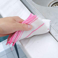 AKDSteel 10 pezzi/pacchetto 8 strati di cotone con spugna abrasiva antiaderente per strofinare, in tessuto non tessuto rosso e blu, 10 pacchetti con 8 strati di chiusura e addensamento