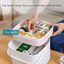 Wjmss Scatola di Medicina, Alta capacità Portable Plastic Box Box Box Box Box Organizer con Manico Doppio Strato,Bianca,Large