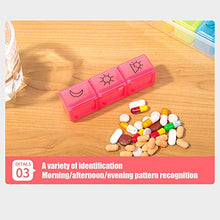 Pillole settimanali Box - 21 Griglia 7 giorni Pillole Scatola per medicinali Portapillole portatile da viaggio Dispenser Pillole Contenitore per medicinali Custodia