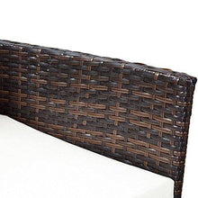 BAKAJI Set Salotto Completo di Divano 2 Poltrone e Tavolino in Vetro e Poly Rattan Struttura in Acciaio con Cuscini Sfoderabili Arredo Giardino Terrazzo (Marrone) - Arredi Casa