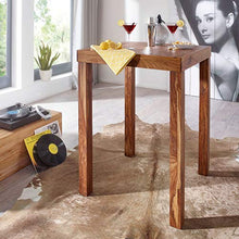 WOHNLING Tavolo da Bar, Legno, Sheesham, 80 x 80 x 110 cm