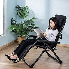 LMDH Poltrona Imbottita gravità Zero Lounge Chair Patio Pieghevole, Tubo Bold Teslin con batuffolo di Cotone