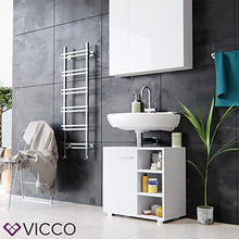 Vicco Mobile sottolavabo Perry Armadietto lavabo Bianco