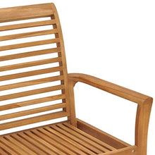 vidaXL Panca da Giardino con Cuscino Grigio 112 cm in Legno di Teak