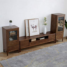 KCCCC Armadio Console Torre di stoccaggio del comò con 2 cassetti e 1 Armadio, Armadio di stoccaggio Sala da Pranzo (Color : Coffee, Size : 40x50x131cm)