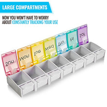 7 Day Pillola Organizer - con pulsante assistito aprire una scatola di viaggio