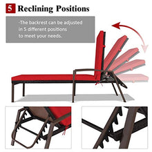 KJGHJ Sedia da salotto in rattan con schienale reclinabile regolabile e cuscino da giardino (colore: OP70261)