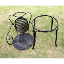 CGBF-Garden Bistro 3 Pezzi Mobilia del Balcone del Patio Smontabile del Metallo All'aperto