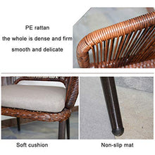 Sedia in Rattan Sedie da Pranzo Poltrona Poltrona per Terrazza Giardino Balcone Esterno