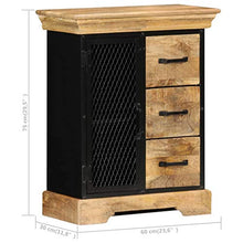 FAMIROSA Credenza 60x30x75 cm, in Legno Massello di Mango