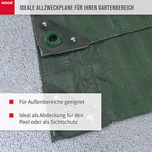 Tela cerata Noor PP / PE, verde, 3,00 x 3,00 m
