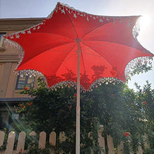 YYBD Accessori per ombrelloni da Interno Ombrelloni da Esterno con Frange Ombrellone da Giardino per Esterni, Rosso/Bianco