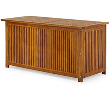 Deuba Cassapanca da Giardino 117x50x59cm Legno Acacia Baule Contenitore Esterno multibox portacuscini Fodera Interna