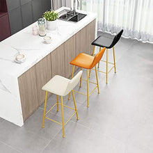 XIAOQIAO Sgabello da Bar in Ferro, Sedia da Patio, sgabelli da banco, con Schienale Basso ergonomico e Comodo Cuscino, Stabile e Resistente, Multifunzionale