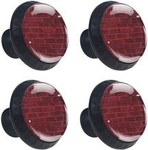 Dark-Red-Brick-Wall-sfondo-Transitional-Large Pomelli per Porta Set di 4 Pomelli per Mobili Manopole per Cassetti Cucina Armadio Vetro