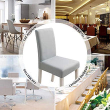 1/2/4 / 6Pcs Set di Fodere per Sedia per Sedia da Pranzo, Fodere per Sedie Elasticizzate in Spandex Tinta Unita, per Sala da Pranzo Hotel per Banchetti di Nozze (Grigio Chiaro, 1Pz) A