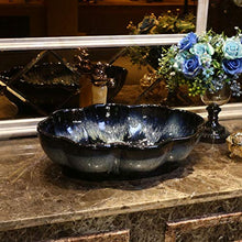 Washbasin Lavabo in Ceramica a Forma di lavabo in Stile retrò Anticato (57 x 42 x 13 cm)