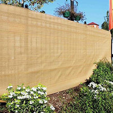 ALGFree Giardino Schermo Privacy per Giardino Dietro La Casa Terrazza Balcone Ringhiera Rete Ombreggiante al 90% Protezione Solare Parabrezza Telo Ombreggiante, Beige, Personalizzabile
