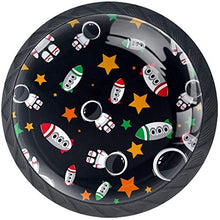 Spazio esterno dell'astronauta Rocket Star Pattern Pomelli per Porta Set di 4 Pomelli per Mobili Manopole per Cassetti Cucina Armadio Vetro