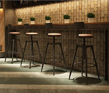 Decorative stool Sgabello Alto da Bar, caffetteria da tè, bancone da Negozio, sgabuzzino Industriale Sgabello da Bar, Ristorante, Sedia da Pranzo, 68-90 cm (Dimensioni : B)