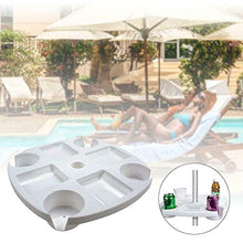 Baifeng - Vassoio da tavolo per ombrellone con portabicchieri, per giardino, piscina
