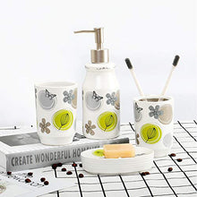WYPDM Nordic Ceramica Bagno 4 Pezzi Set Accessori per la casa di Lavaggio Bocca Coppa Piatto di Sapone lozione Holder Dispenser spazzolino da Denti