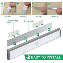 led Armadio Sensore Movimento Luce, Wireless Luci Barra Lampada Guardaroba, USB Batteria Luce Emergenza per Armadio Scale/luce calda(2pezzi)