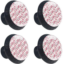 Bella Cherry Blossom Pattern Pink Pomelli per Porta Set di 4 Pomelli per Mobili Manopole per Cassetti Cucina Armadio Vetro