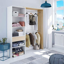 DRESIO - Armadio Dressing con ripiano da 60 cm, 2 armadi e 1 cassetto, stile scandinavo