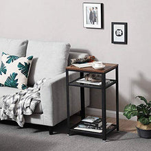 AYNEFY Comodino vintage, comodino, comodino, in stile industriale, con struttura a griglia