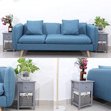 Comò comodino comodino, comodino in legno, per casa ufficio(gray)
