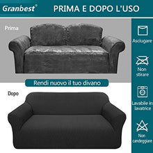 Granbest Copridivano Elasticizzato 3 posti Elegante Fodera Divano per Gatto Cani Mobili Coperture Lavabile Tessuto Jaquard (3 Posti, Nero)