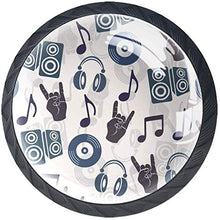Altoparlanti colorati piastra disco musica cuffie CD Pomelli per Porta Set di 4 Pomelli per Mobili Manopole per Cassetti Cucina Armadio Vetro