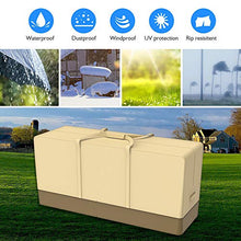 Borsa portaoggetti per esterni, cuscino da patio, tessuto Oxford 210D, impermeabile, per mobili da giardino, extra large, con manici e cerniera