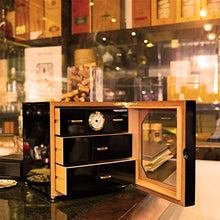 LiféUP Mobiletto per sigari, Foderato in Legno con 4 cassetti decenti, Set di scatole per sigari, Mobile in Legno di Cedro