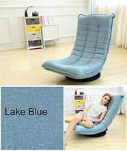 Divano pigro Poltrona Girevole Lazy Couch Camera da Letto con Balcone Camera da Letto per Il Tempo Libero (Colore : Lake Blue)