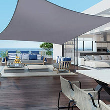 QI-CHE-YI Shade Solar Sail Shade, Poliestere Tessuto, Giardino Impermeabile Tenda da Sole 98% Protezione UV,Grigio,5x5m