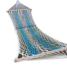 SENCILLON Amaca per il tempo libero, doppia larghezza in cotone, con corda per amaca, capacità 90,7 kg (blu)