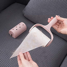LLQM Sticky Hair Device, 1 Pole + 4 Heads, tearable Roller Sticky Paper Felt Roller Brush, Sticky Hair Removal Roller, Clothes Brush