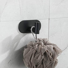 Set Accessori da Bagno Nero Adesivo 60cm Portasciugamani con Porta Carta Igienica 30cm Asciugamano Anello e Gancio, 4 pezzi