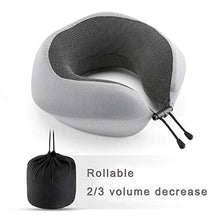 Cuscino per il collo per il cuscino da viaggio regolabile per via aereo per memory schiuma Sleep-Soft Poggiatesta con supporto per il collo-Master di Comfort di volo, cuscino per seggiolino auto