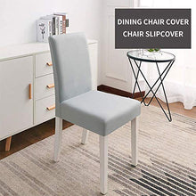 1/2/4 / 6Pcs Set di Fodere per Sedia per Sedia da Pranzo, Fodere per Sedie Elasticizzate in Spandex Tinta Unita, per Sala da Pranzo Hotel per Banchetti di Nozze (Grigio Chiaro, 1Pz) A