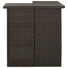 vidaXL Set da Bar da Giardino 4 pz con Cuscini in Polyrattan Marrone