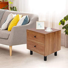 Comodino con 2 cassetti Comodino Mobile contenitore per comodino Fine divano Tavolino in legno Tavolino
