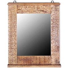 WEHOLY Mobile da Bagno Mobile da toeletta con Specchio e Foro per lavabo 60 x 30 x 60 cm Legno massello di Mango