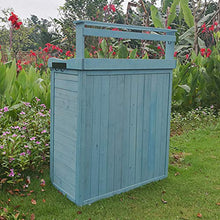 QILIN Armadietto Esterno, Scatola di Immagazzinaggio di Legno Dell'otturatore, Armadio Adatto per Attrezzi da Giardinaggio, Accessori per Piscina E Accessori da Giardino