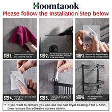 Hoomtaook Mensole Bagno Portasapone Porta Shampoo Doccia Antiruggine in Alluminio Bagno a Parete 4 Funzioni Nero