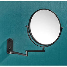 OMLTER Regolabile Pieghevole Specchio Parete, Doppio Lato Montaggio Parete 360° Girevole Specchio, 8" 1x / 3X Ingrandimento Specchio Trucco per Bagno E Hotel